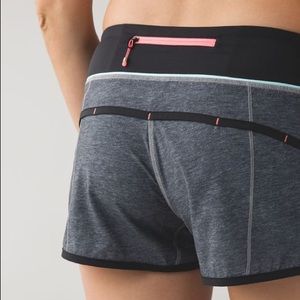 Pink & Gray Lululemon Speed Shorts
